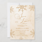 Schnee in der Liebe Winter Wunderland Brautparty Einladung (Vorderseite)
