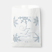Schnee in der Liebe Winter Wunderland Brautparty Geschenktütchen (Vorderseite)