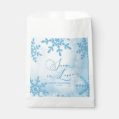 Schnee in der Liebe Winter Wunderland Brautparty Geschenktütchen (Vorderseite)