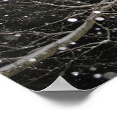 Schnee in der Nacht Poster (Ecke)