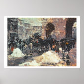 Schnee in der Stadt Poster (Vorne)