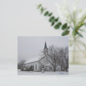 Schnee in der Texas-Kirche Postkarte (Stehend Vorderseite)