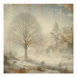 Schnee in der Winterlandschaft Altes Foto Grafikde Poster