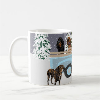 Schnee in einem Lastwagen Kaffeetasse