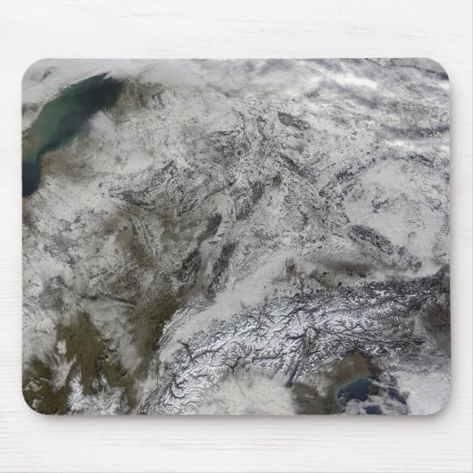 Schnee in Europa Mousepad (Vorne)
