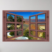 Schnee in Grand Canyon 6 Pane Open Window Poster (Vorne)