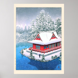 Schnee in Inokashira von Kawase Hasui Poster