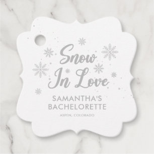 Schnee in Liebe Bachelorette Geschenkanhänger