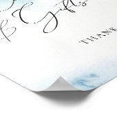 Schnee in Liebe Blaues Brautparty Karten und Gesch Poster (Ecke)