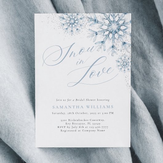 Schnee in Liebe Brautdusche Einladung