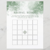 Schnee in Liebe Brautparty Bingo Game (Vorderseite)