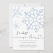 Schnee in Liebe Brautparty Einladung (Vorderseite)