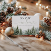 Schnee in Liebe Brautparty geklappt Dankeschön Kar Dankeskarte