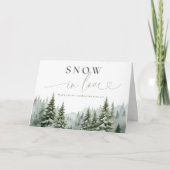 Schnee in Liebe Brautparty geklappt Dankeschön Kar Dankeskarte (Vorderseite)