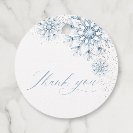 Schnee in Liebe Brautparty Geschenkanhänger (Rückseite)