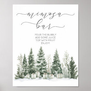 Schnee in Liebe Brautparty Mim-osa Bar Poster