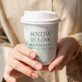 Schnee in Liebe Brautparty Pappbecher