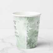 Schnee in Liebe Brautparty Pappbecher (Rechts)