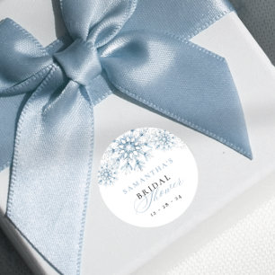 Schnee in Liebe Brautparty Runder Aufkleber