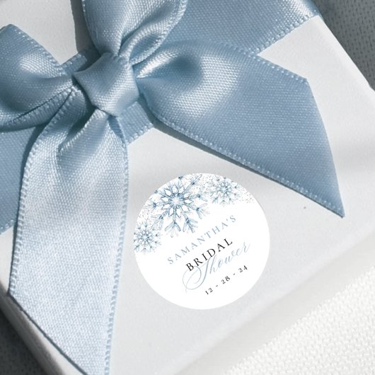 Schnee in Liebe Brautparty Runder Aufkleber