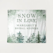 Schnee in Liebe Brautparty Willkommen Wandteppich (Vorderseite (Horizontal))