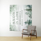 Schnee in Liebe Brautparty Willkommen Wandteppich (Beispiel)