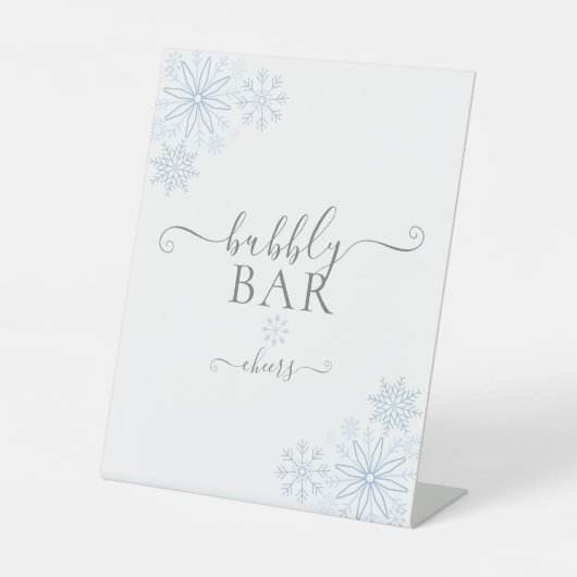 Schnee in Liebe Bubbly Bar Sockelschild (Vorderseite)