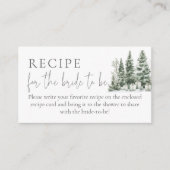 Schnee in Liebe Duschrei Rezept für die Braut zu s Begleitkarte (Vorderseite)