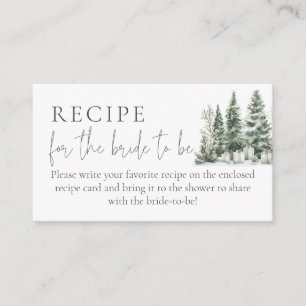 Schnee in Liebe Duschrei Rezept für die Braut zu s Begleitkarte