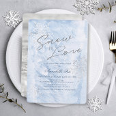 Schnee in Liebe Frozen Winterschneeflocken Brautpa Einladung