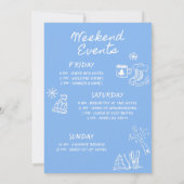 Schnee in Liebe Hand gezeichnet Winter Bachelorett Einladung (Rückseite)