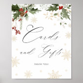 Schnee in Liebe Karten und Wünsche Winter Brautpar Poster (Vorne)