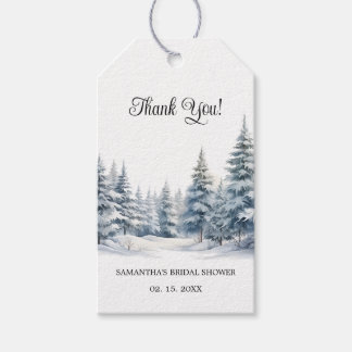 Schnee in Liebe Kiefernwald Danke Geschenkanhänger