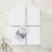 Schnee in Liebe Kiefernwald Danke Geschenkanhänger (Mit Garn)