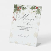 Schnee in Liebe Mimosa Bar Brautparty Sockelschild (Vorderseite)