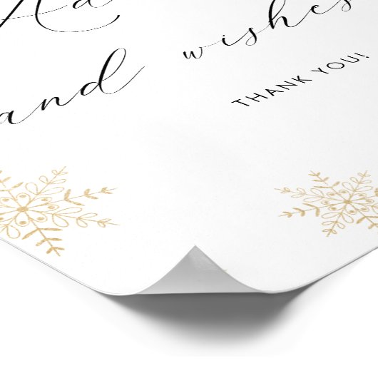 Schnee in Liebe Ratschläge & Wünsche Winter Brautp Poster (Ecke)