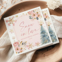 Schnee in Liebe Rosa Schneeflocken Winter Brautpar