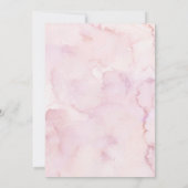 Schnee in Liebe Rosa Winter Brautparty Einladung (Rückseite)