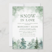 Schnee in Liebe Schneeflocken Brautparty Einladung (Vorderseite)
