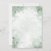 Schnee in Liebe Schneeflocken Brautparty Einladung (Rückseite)