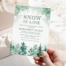 Schnee in Liebe Schneeflocken Brautparty Einladung