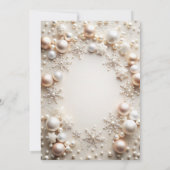 Schnee in Liebe Snowflake Perlen Brautparty Einladung (Rückseite)