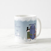 Schnee in Liebe - Snowman Couple geht Schlitten Ta Kaffeetasse (VorderseiteRechts)