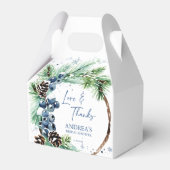 Schnee in Liebe Winter Kiefernkiefer Brautparty Kr Geschenkschachtel (Vorderseite)