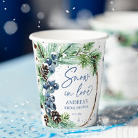 Schnee in Liebe Winter Kiefernkiefer Brautparty Kr