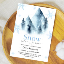Schnee in Liebe Winter Schneeflocken Brautparty
