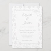 Schnee in Liebe Winterhochzeit Einladung (Vorderseite)