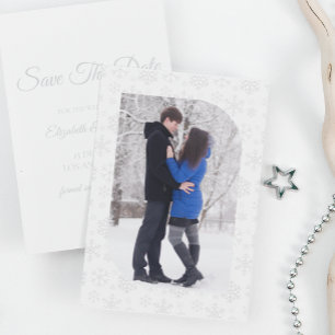 Schnee in Liebe Winterhochzeit Save The Date