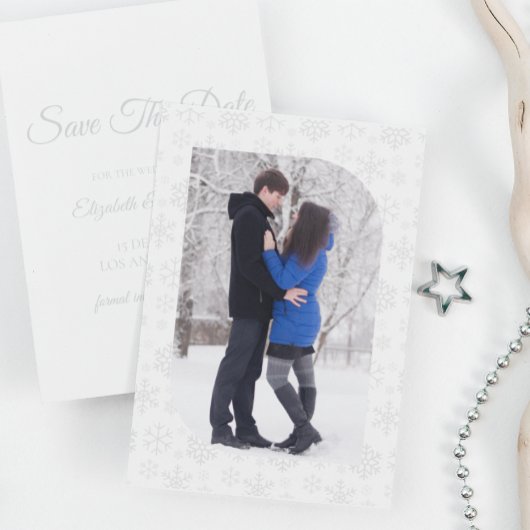Schnee in Liebe Winterhochzeit Save The Date