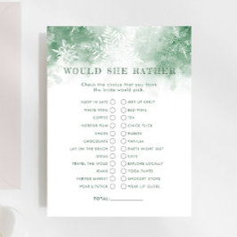 Schnee in Liebe würde sie eher Brautparty spielen